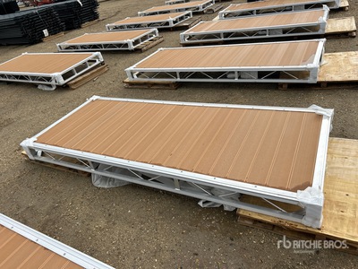 Quantity of (2) 2026 BYT BDF410 4 ft x 10 ft Aluminum Boat Dock Section Kit (Unused)