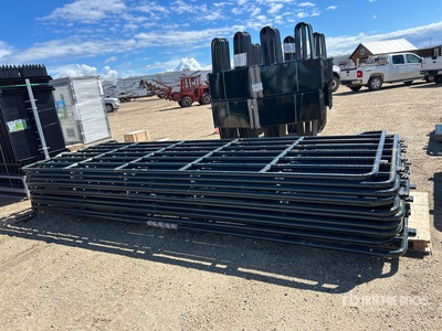 Quantity of (12) 2026 BYT MRSDRP16 16 ft x 6 ft 7-Rail Ranch Livestock Panel (Unused)