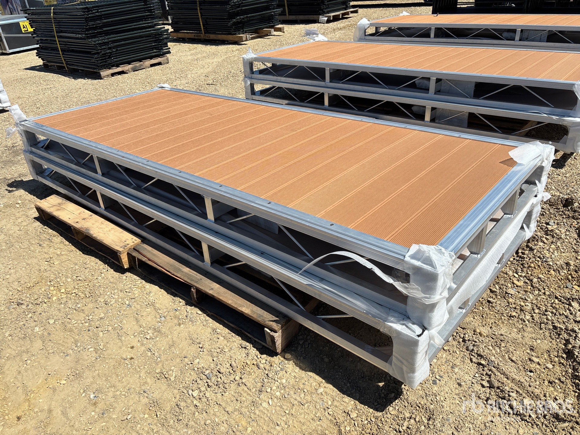 Quantity of (2) 2026 BYT BDF412 4 ft x 10 ft Aluminum Boat Dock Section Kit (Unused)