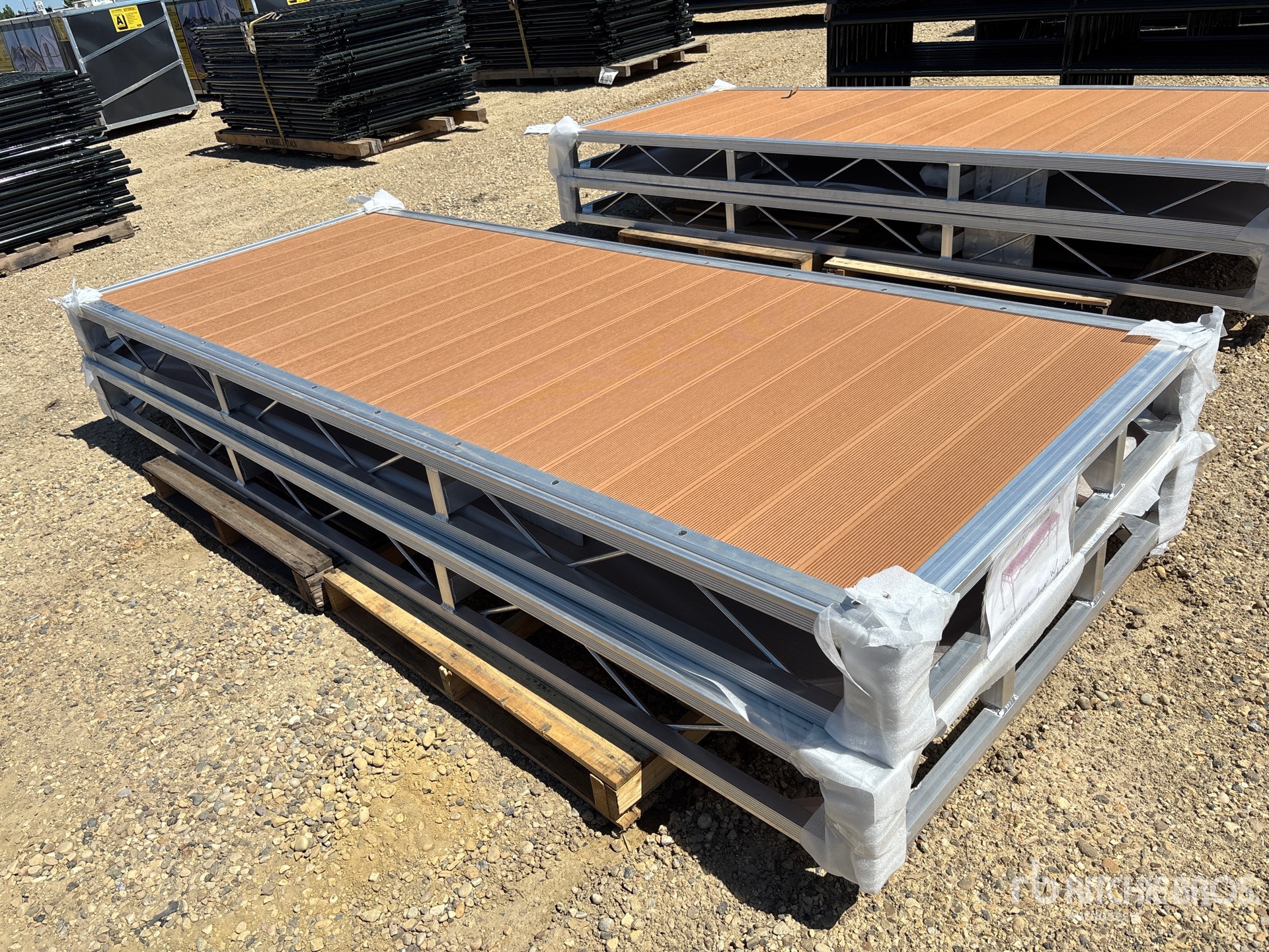 Quantity of (2) 2026 BYT BDF412 4 ft x 10 ft Aluminum Boat Dock Section Kit (Unused)