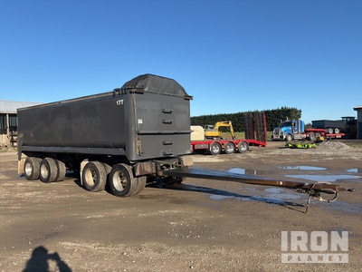 2007 Transport Trailers 6.4 m Quad Dog Drawbar End Dump Trailer