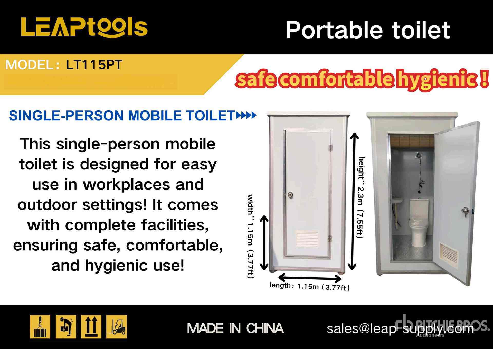 2026 LEAPtools LT115PT Portable Toilet (Unused)