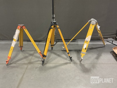 (5) Assorted Leveling Surveying Tripods