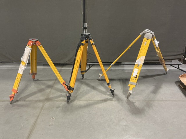 (5) Assorted Leveling Surveying Tripods