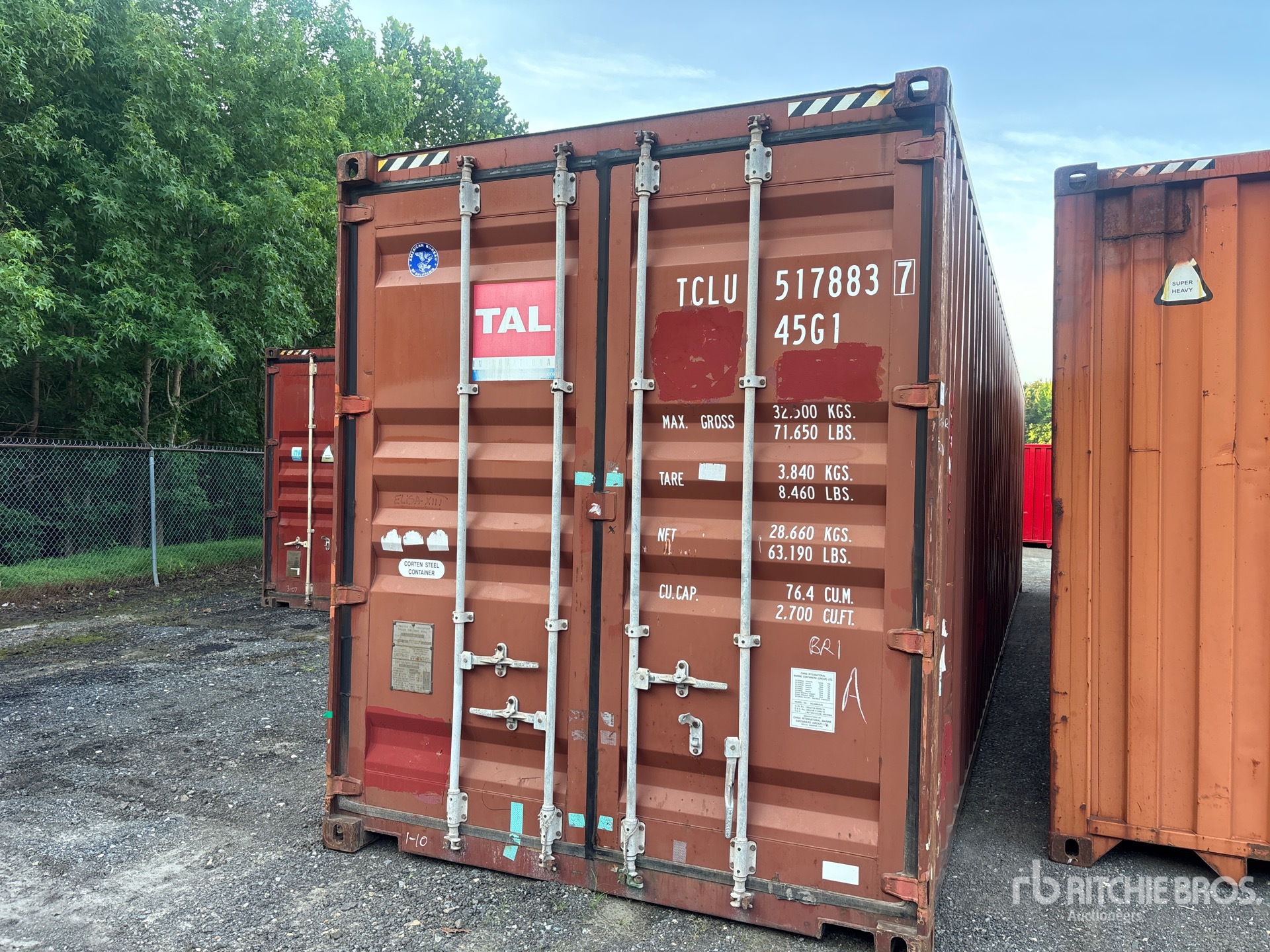 2010 40 ft High Cube Storage Container