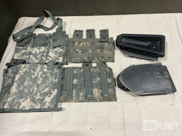 (33) Entrenching Tools, (44) Bandoleer Ammunition Pouches & Assorted Items
