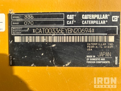 2021 Cat 336 حفارة بجنزير
