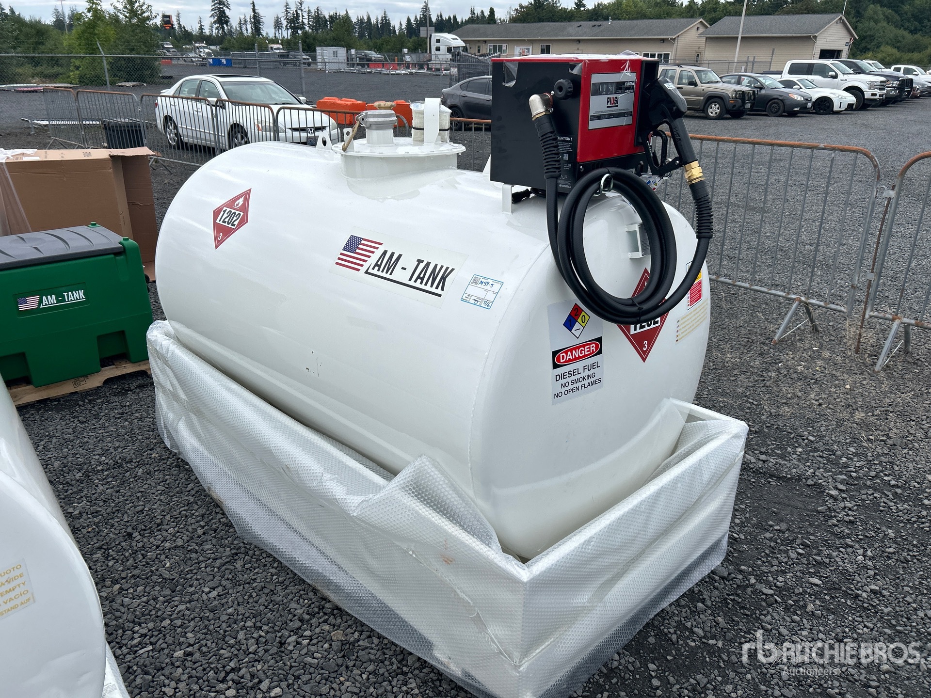 2026 AM Tank 500 555 gal Skid Mounted Steel Diesel Fuel Tank (Unused)