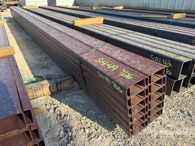 Quantity of (24) 4 in x 20 ft Metal C-Purlin Divers  (Unused)