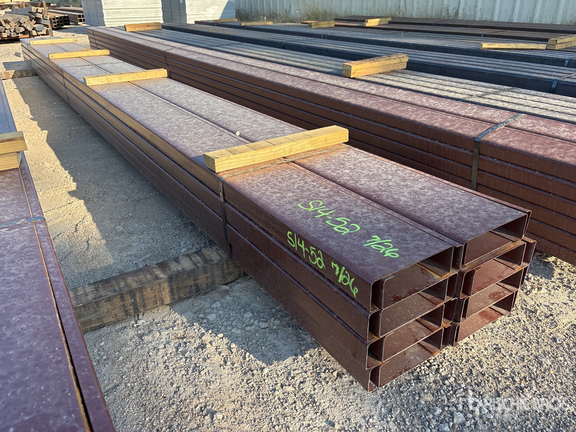 Quantity of (16) 8 in x 20 ft Metal C-Purlin (Unused)