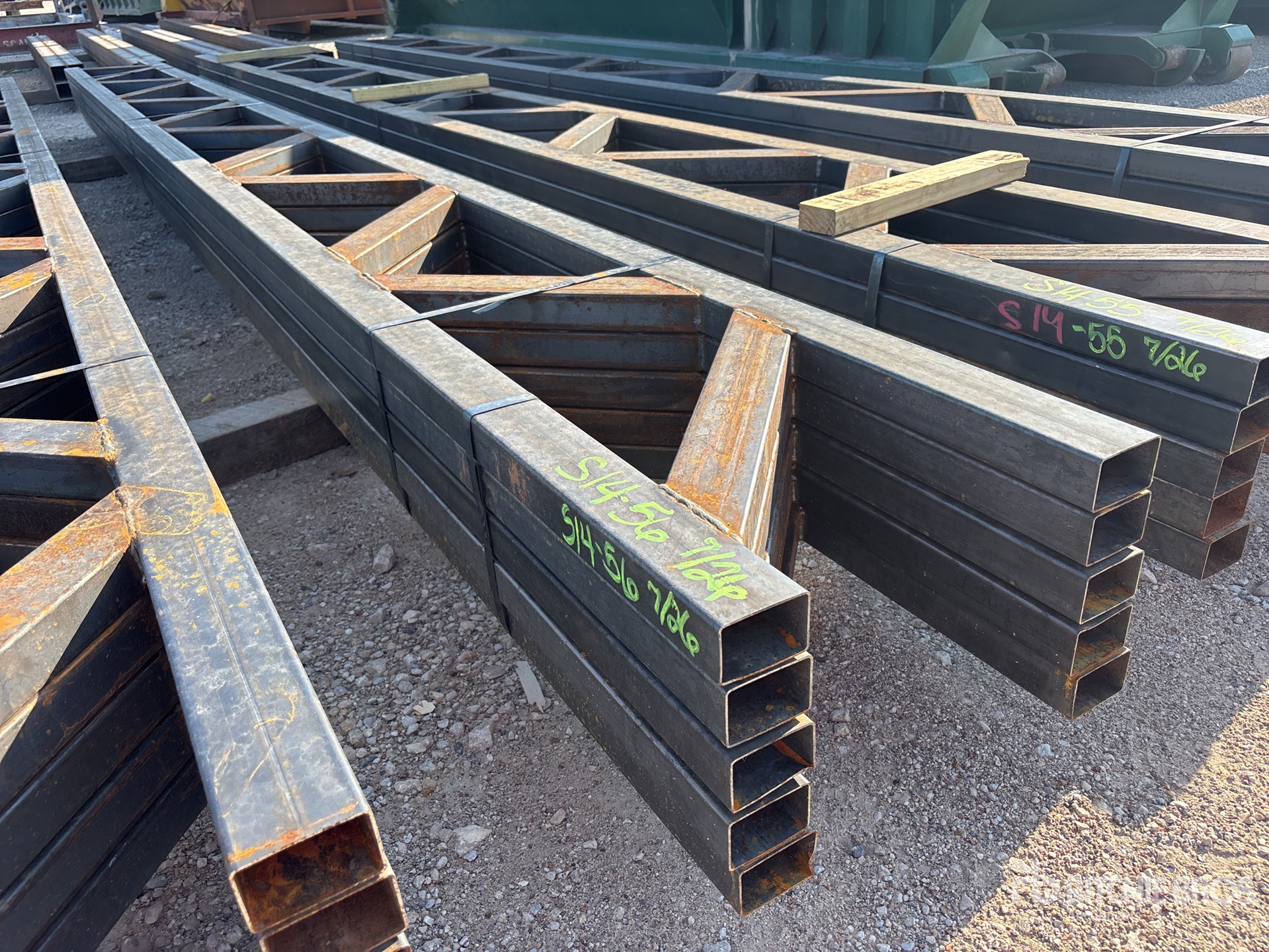 Quantity of (5) 18 in x 20 ft Metal Trusses (Unused)