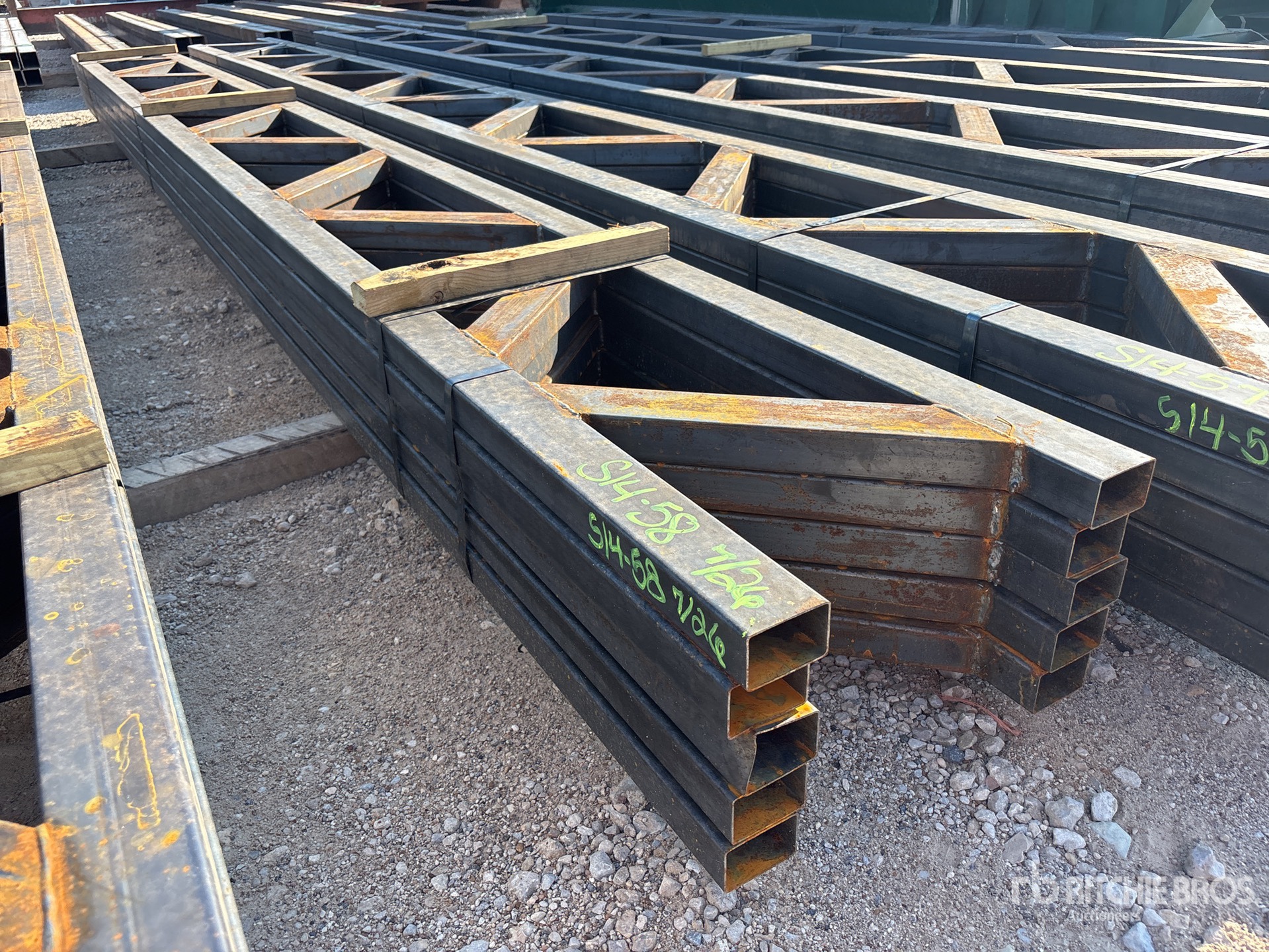 Quantity of (5) 18 in x 20 ft Metal Trusses (Unused)