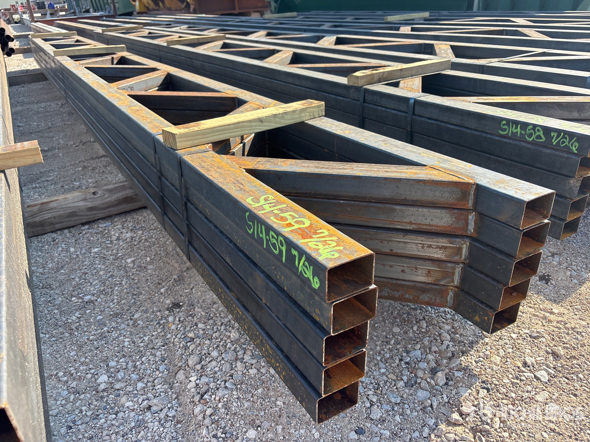 Quantity of (5) 18 in x 20 ft Metal Trusses (Unused)