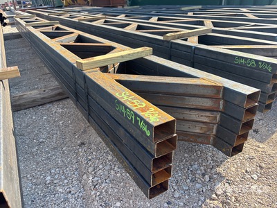 Quantity of (5) 18 in x 20 ft Metal Trusses Divers  (Unused)