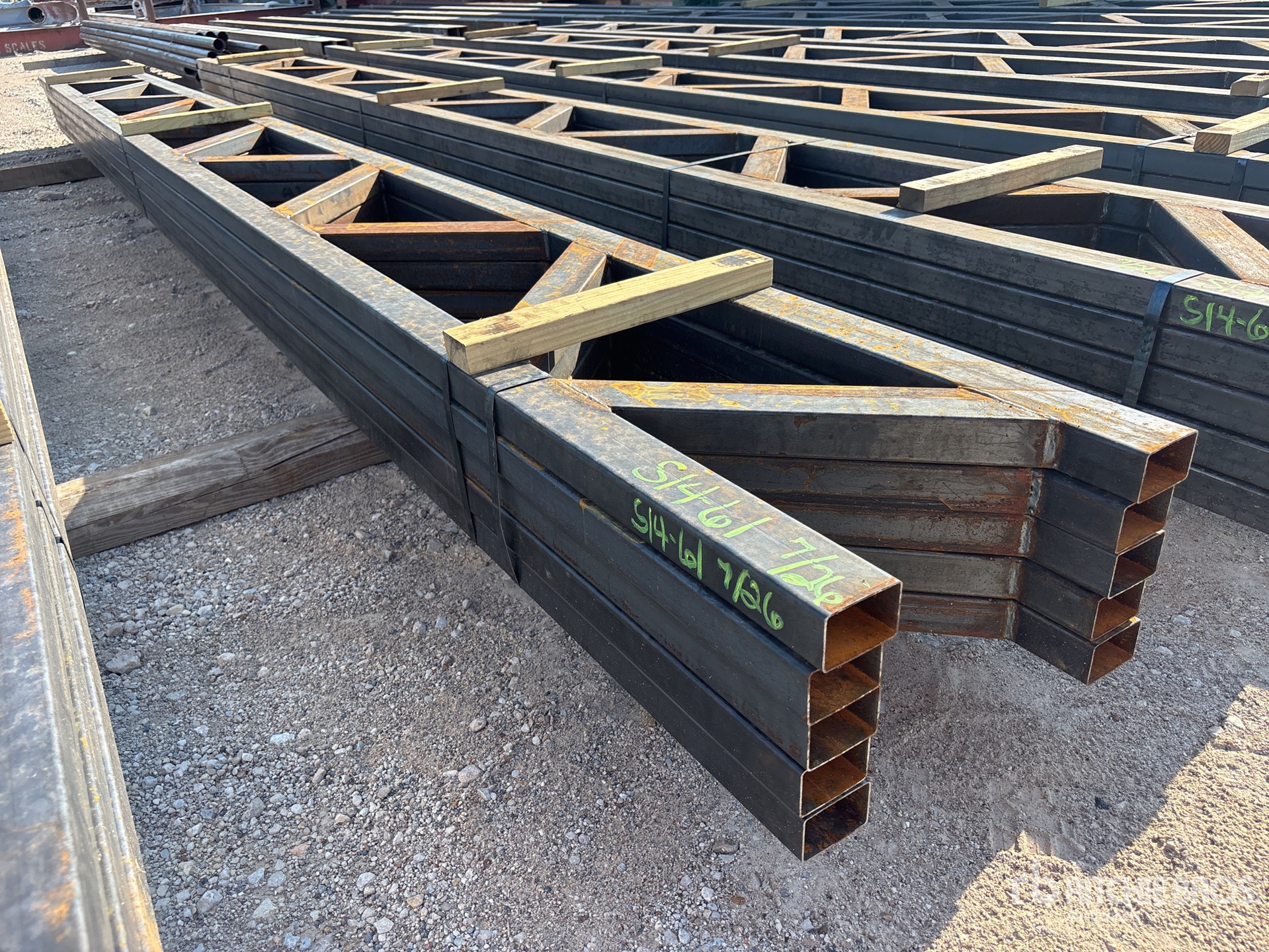 Quantity of (5) 18 in x 20 ft Metal Trusses (Unused)