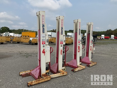 Quantity of (4) 2012 Stertil ALM ST-1082FSF US Electric Mobile Column Vehicle lift 18,000lbs capacity