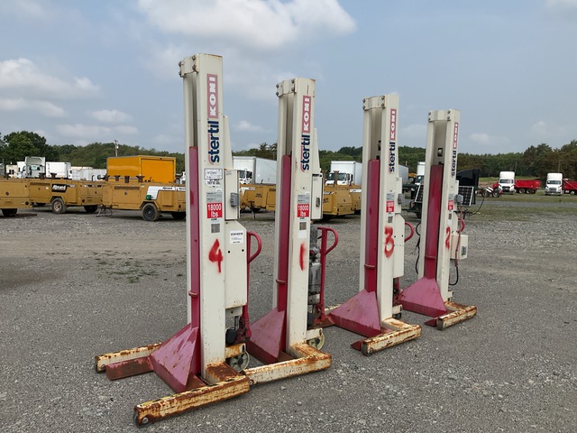 Quantity of (4) 2012 Stertil ALM ST-1082FSF US Electric 18,000 lbs Mobile Column Vehicle Lift