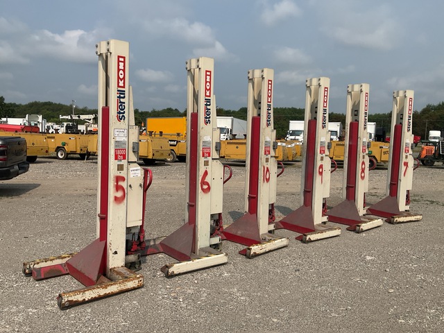 Quantity of (6) 2012 Stertil ALM ST-1082FSF US Electric 18,000 lbs Mobile Column Vehicle Lift