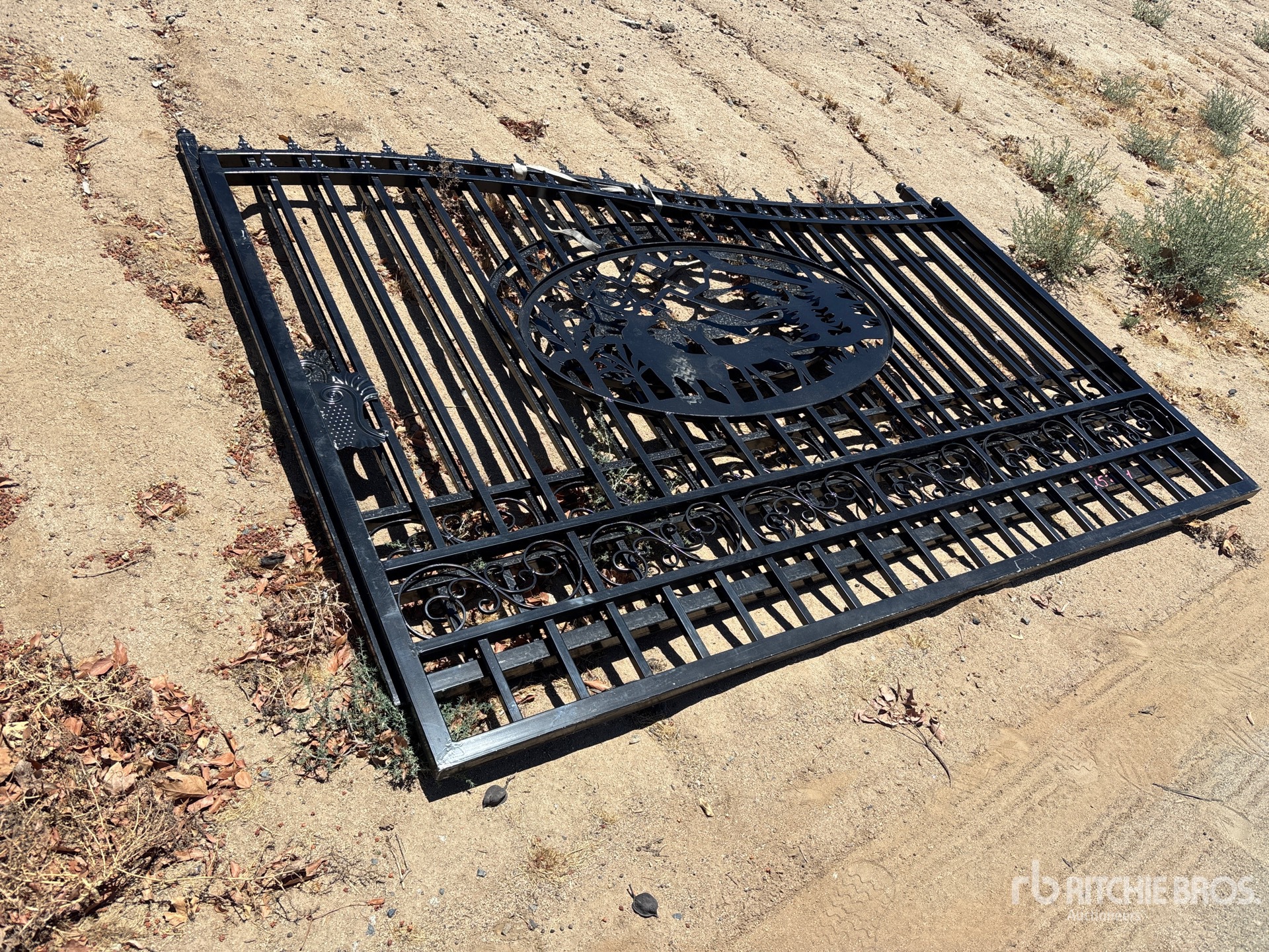 20 ft 0 in x 7 ft 7 in Wrought Iron Driveway Gate