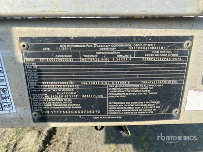 2012 Transcraft 53 ft T/A Remolque caja abierta