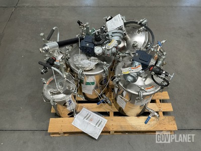 (3) Assorted Graco High Pressure Tank Assemblies