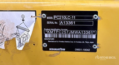 2022 Komatsu PC210LC-11 Tracked Excavator