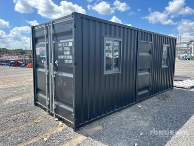 19.5 ft x 7.4 ft x 8 ft Black Mobile Office