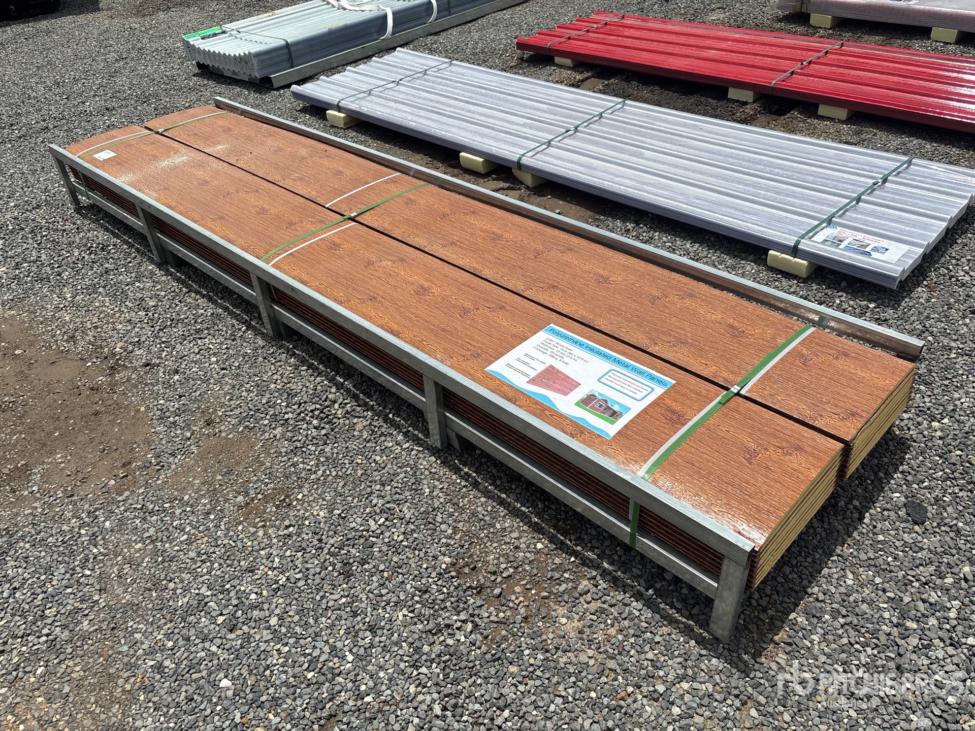 Quantity of (20) 15 In x 11.8 ft Polyurethane Insulated Metal Wall Panels (Unused)