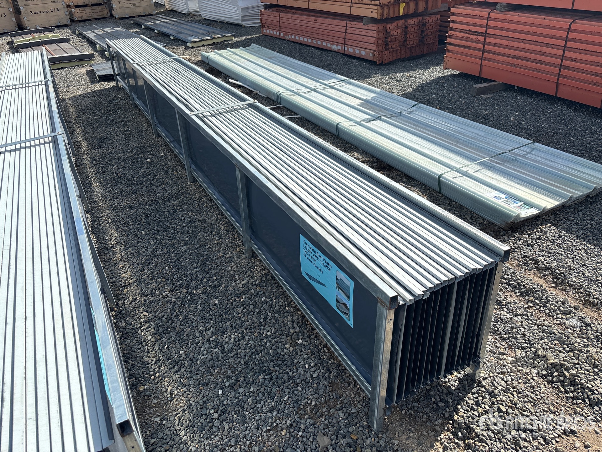 Quantity of (30) 19ft 8in x 18in Metal Roof Panels