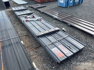 Quantity of (70) 20 ft x 3 ft Corrugated Tin (Unused)