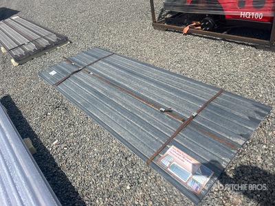 Quantity of (30) 8 ft x 3 ft Grey Metal Roof Corrugated Tin (Unused)