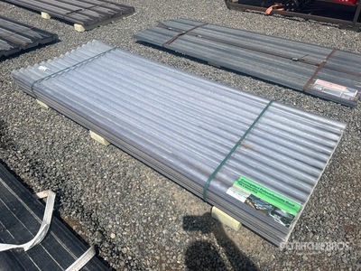 Quantity of (100) 8 ft x 3 ft Clear Polycarbonate Roof Panels Divers  (Unused)