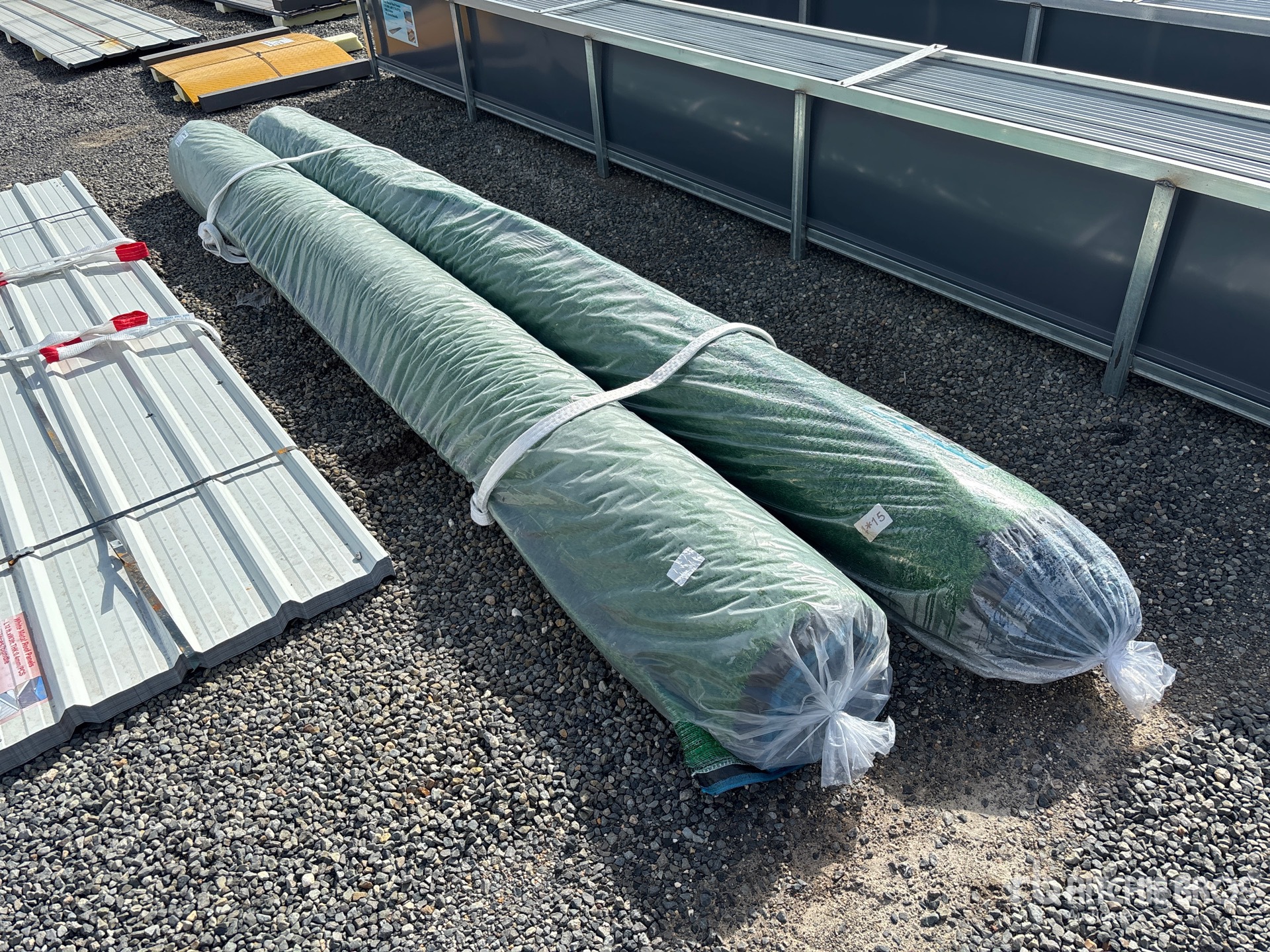 Quantity of (2) 13.2 ft x 49.2 ft Artificial Grass Turf Drainage Holes with Rubber Backing 0.8 in. Pile Height