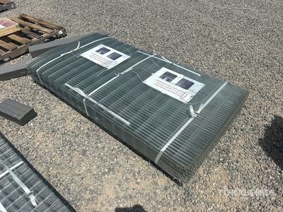 Quantity of (50) 36 In x 72 In Galvanized Steel Garden Mesh (Unused)