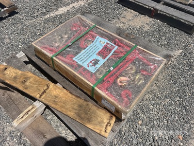 Quantity of (5) Heavy-Duty Ratchet Load Binders and Chains Set (Unused)