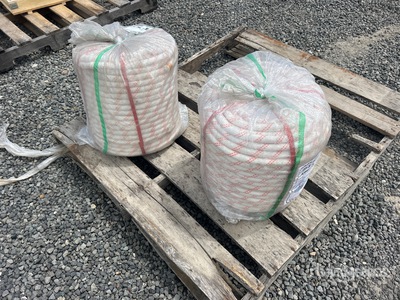 Quantity of (2) Rolls of 3/4 In 328 ft x 20 mm High Strength Polyester Arborist Outdoor Rope (Unused)