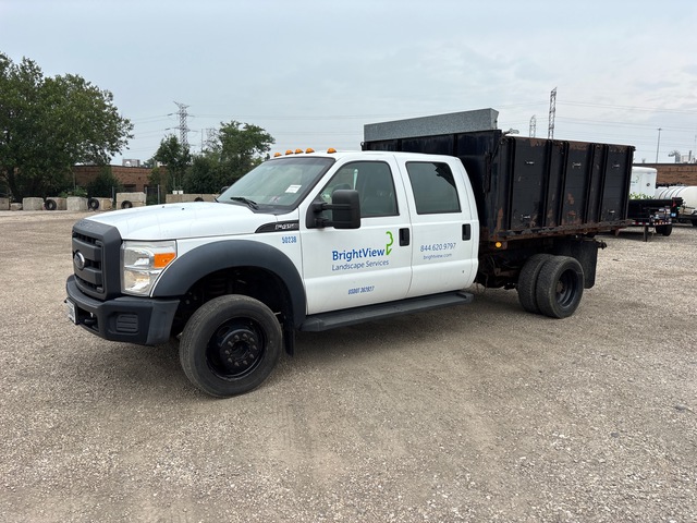 2015 Ford F-450 XL Super Duty XL 4x2 Crew Cab Flatbed Dump Truck