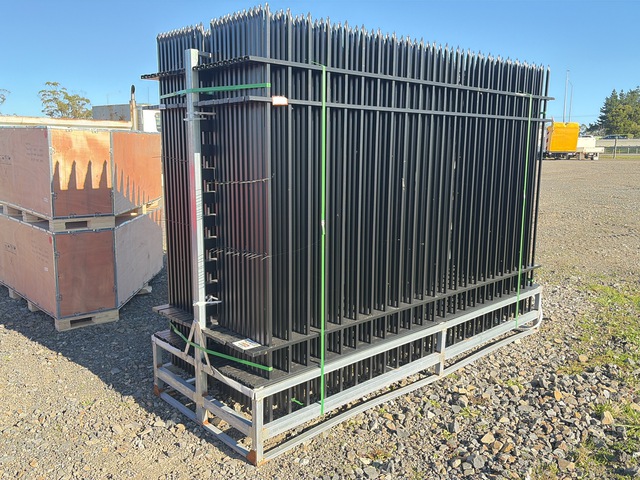 Quantity of (24) 3 m x 2 m Powder Coated Fencing (Unused)