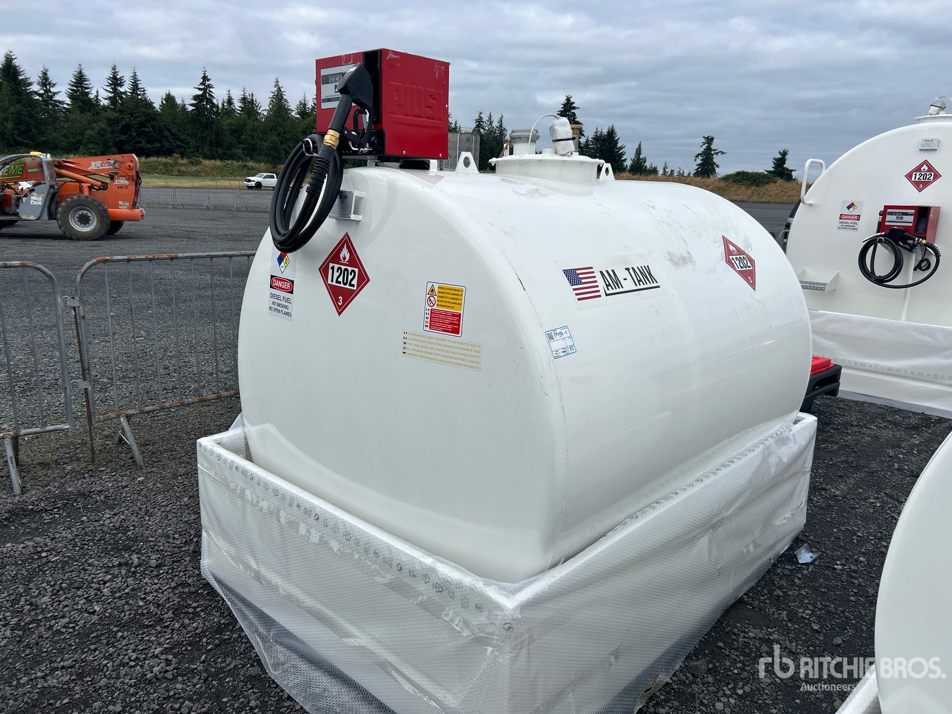 2026 AM Tank 1000 1000 gal Skid Mounted Steel Diesel Fuel Tank (Unused)