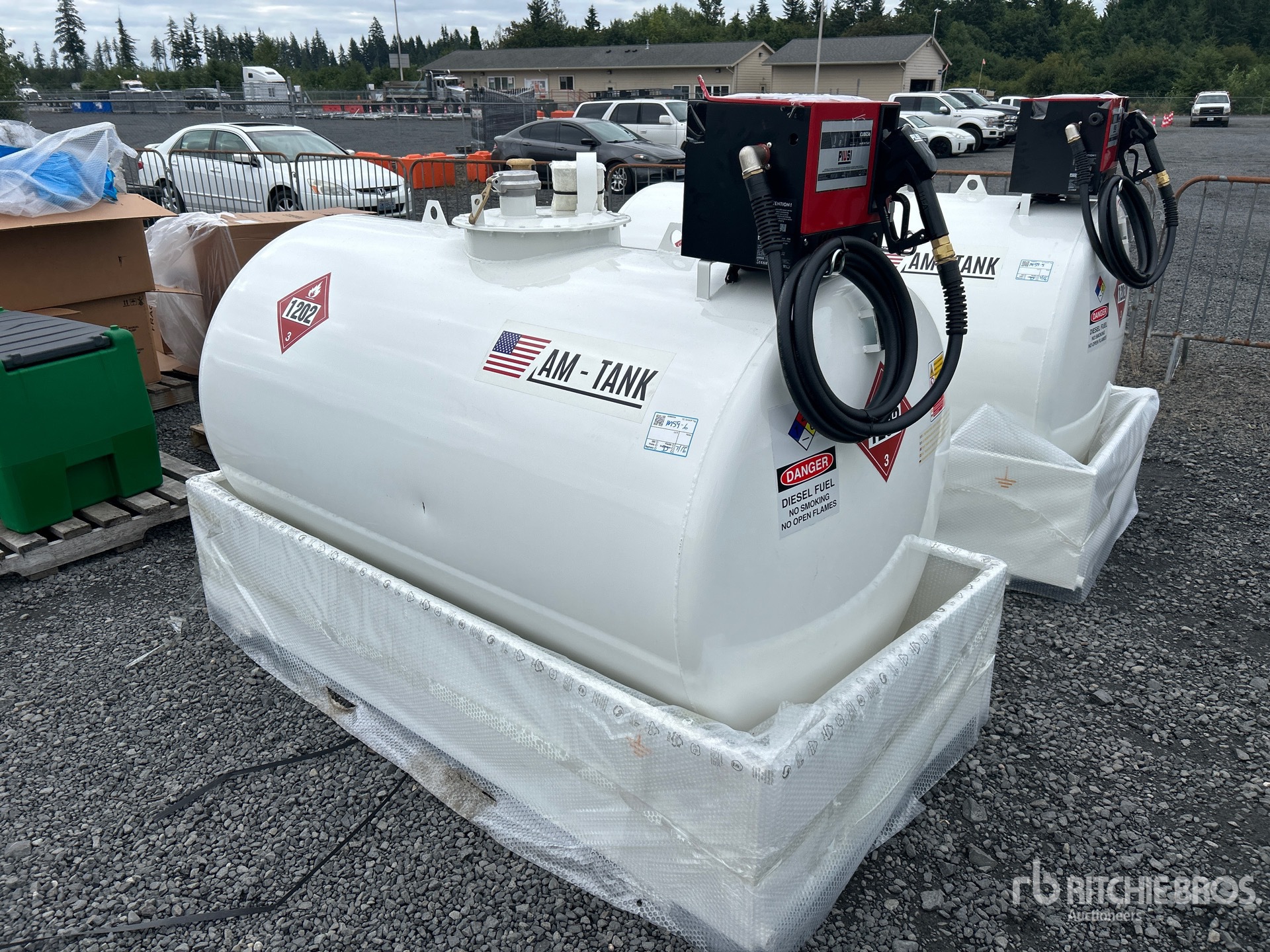 2026 AM Tank 500 555 gal Skid Mounted Steel Diesel Fuel Tank (Unused)
