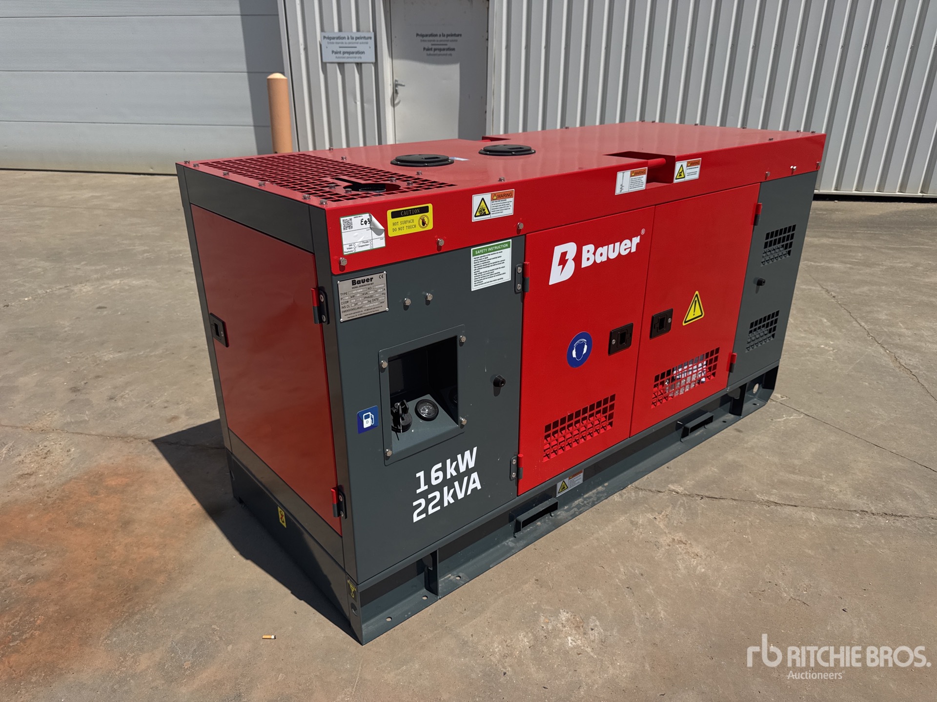 2025 Bauer GFS-16KW 20 kVA Skid-Mounted 16 kW/20 kVA Generator Set (Unused)