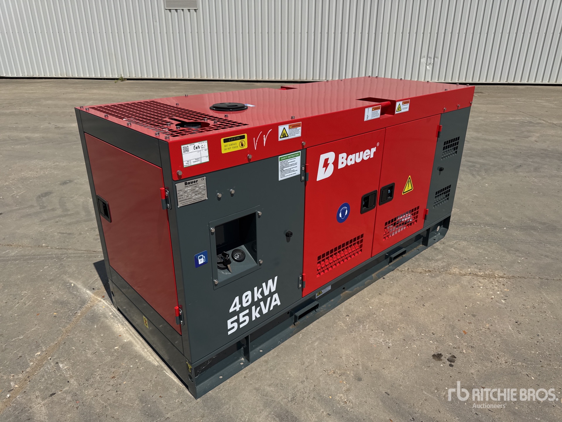 2026 Bauer GFS40KW Skid-Mounted 40 kW/50 kVA Generator Set (Unused)