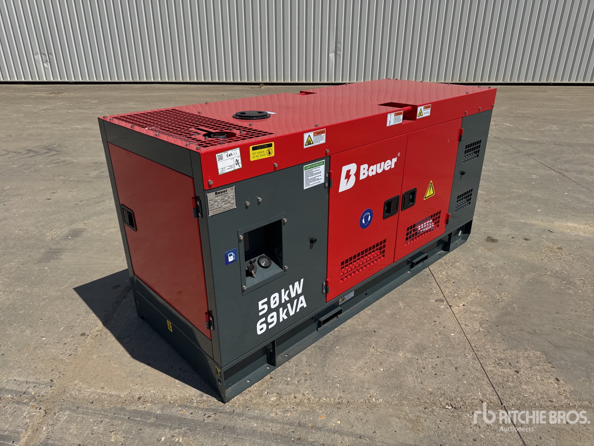 2026 Bauer GFS50KW Skid-Mounted 50 kW/62,5 kVA Generator Set (Unused)