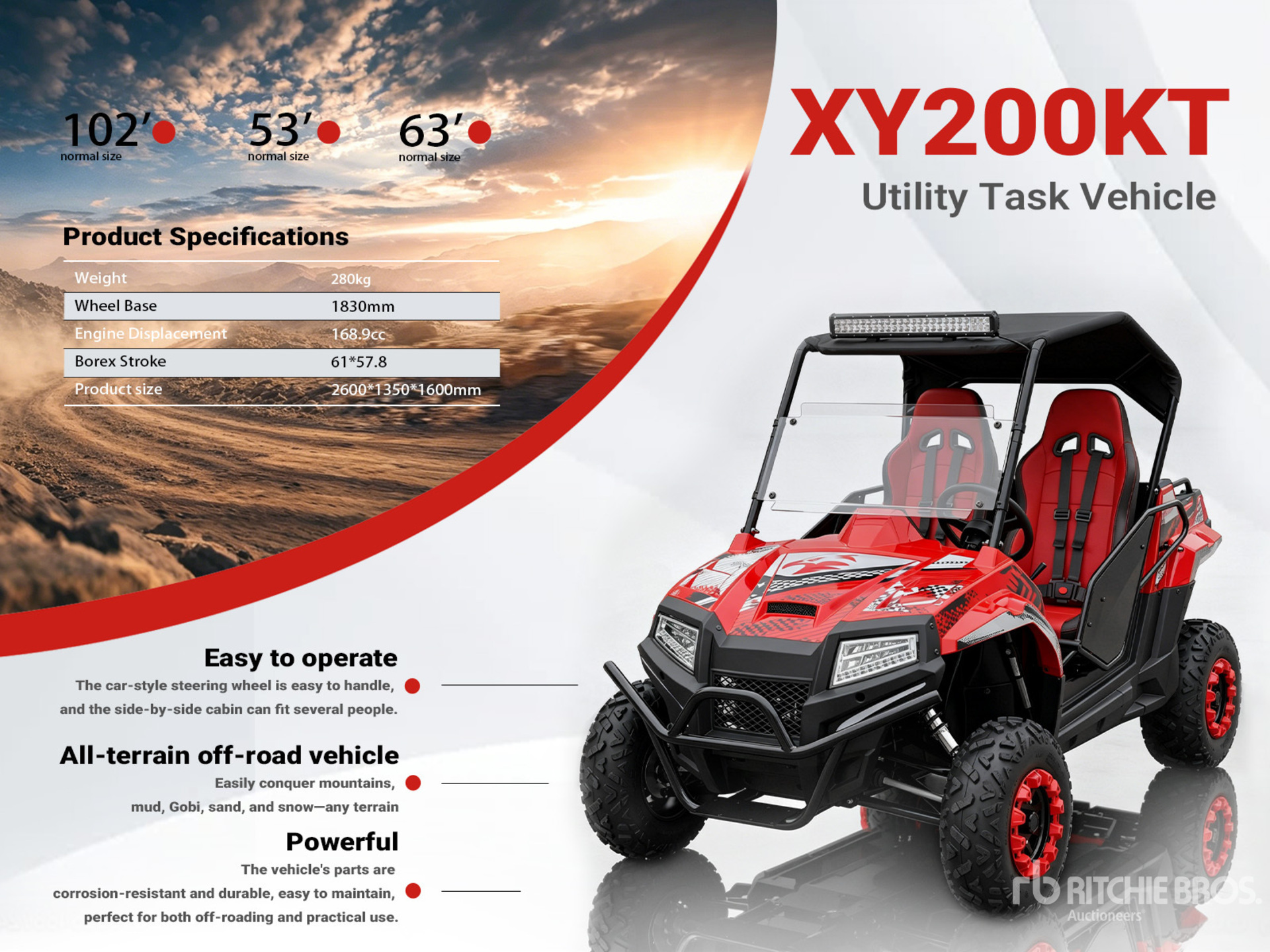 2026 XY200KT-RED Vehiculo Utilitario (Sin Usar) / Utility Vehicle (Unused)