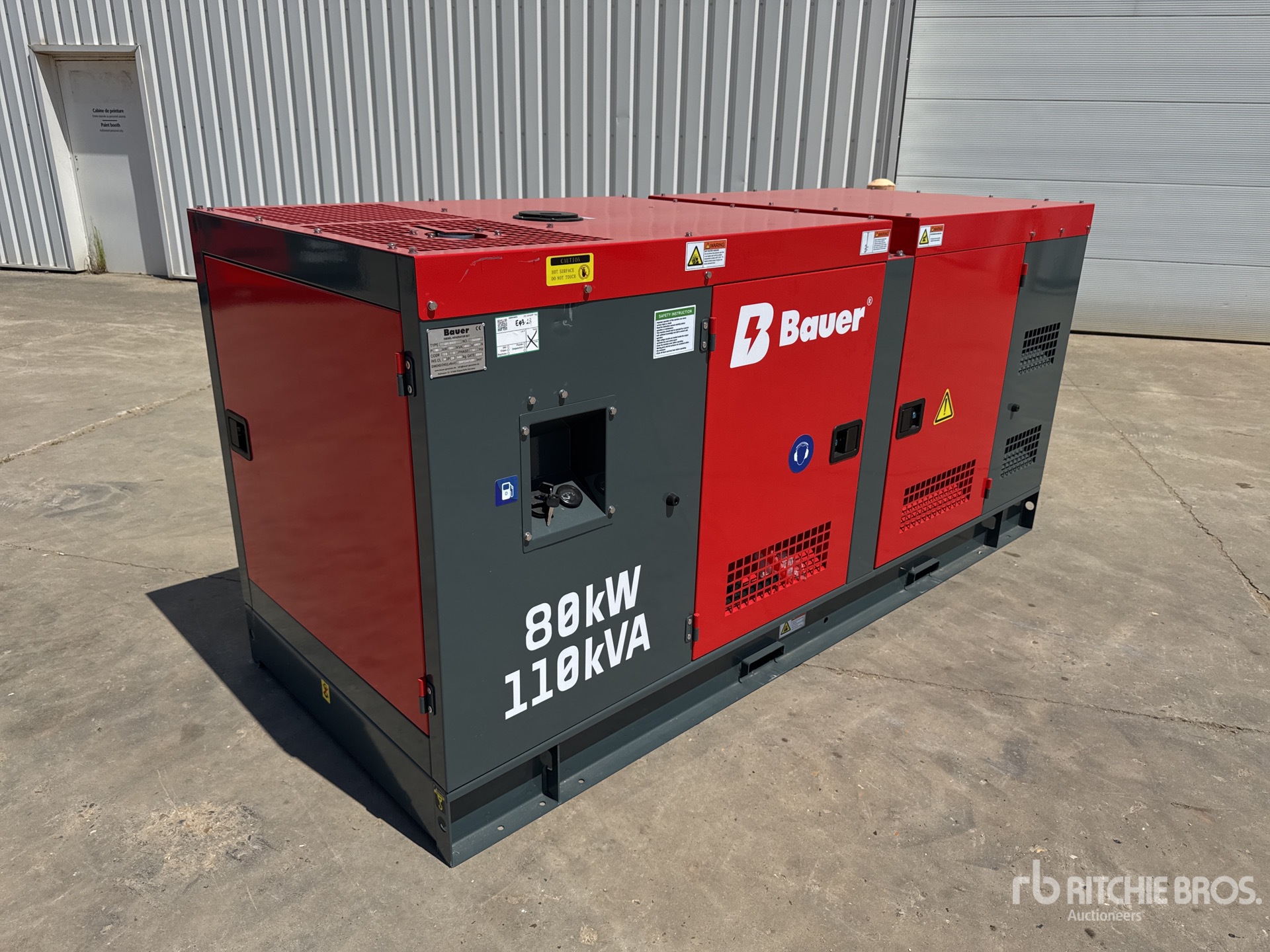 2026 Bauer GFS80KW Skid-Mounted 80 kW/100kVA Generator Set (Unused)