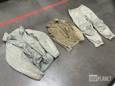 (43) Pairs of Cold Weather Trousers, (17) Cold Weather Parkas & Assorted Items