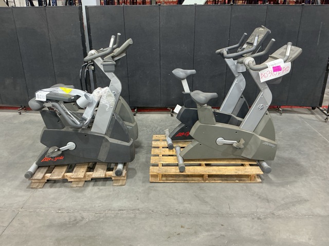 (4) Assorted Life Fitness Exercise Bikes
