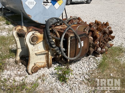 2023 Antraquip AQ5 54 in Q/C Hydraulic Rotary Drum Cutter Attachment エクスカベーター用アタッチメント - その他 - Fits Komatsu PC490