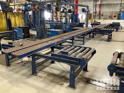 Central TX Material Handling Versa Ball Transfer Conveyor w/ Roller Conveyor