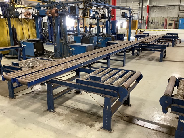 Central TX Material Handling Versa Ball Transfer Conveyor w/ Roller Conveyor